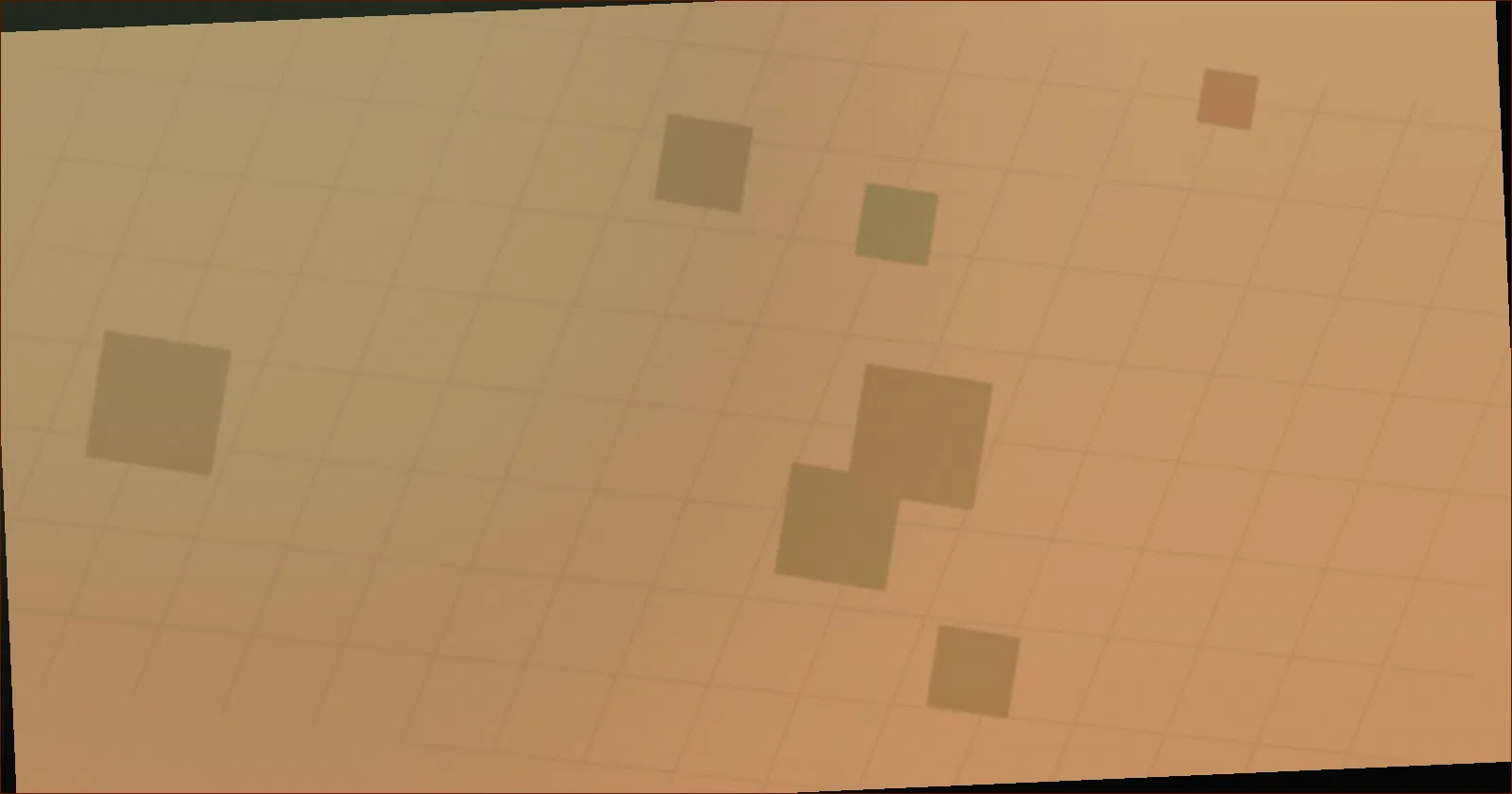 Illustration of a player building and shaping a world with simple blocks